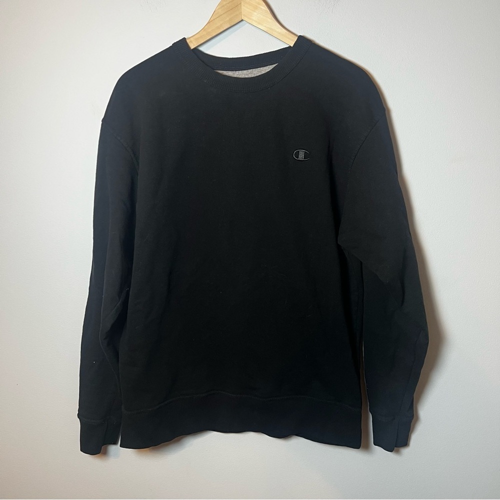 Champion Crewneck Men’s L Black Fleece Pullover Sweatshirt